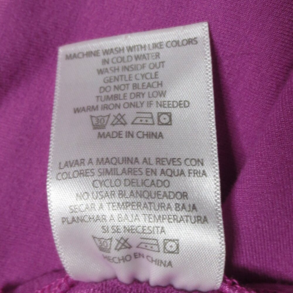ANOTHER LOVE womens TOP shirt FUSHIA cropped OVERSIZED hoodie SIZE L - Picture 7 of 12